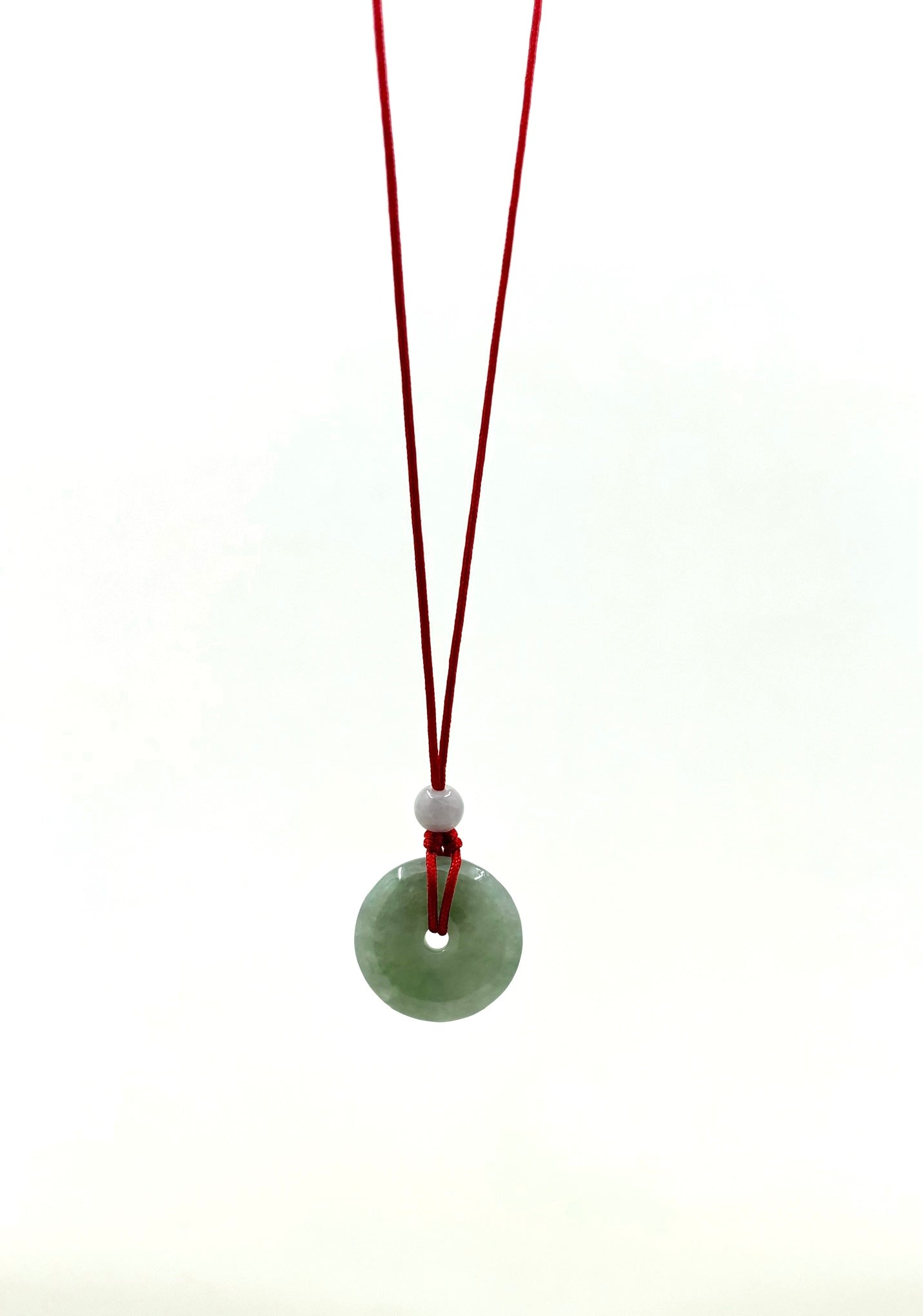 Light Green Beaded Jade Disc Necklace