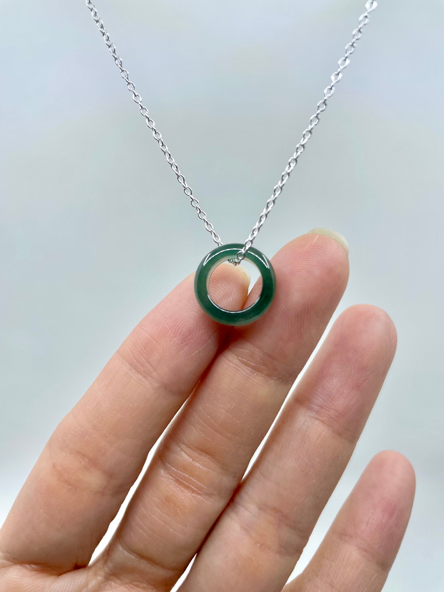 Jade Donut with Chain