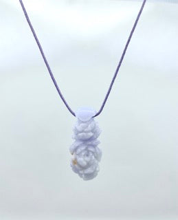 Light Purple Peony Jade Pendant